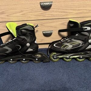 Men's Black and Green Inline Skates